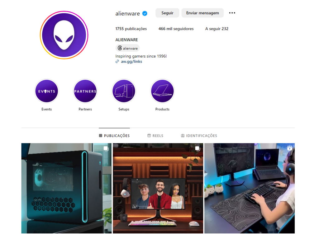 Razer vs Alienware - Alienware Instagram