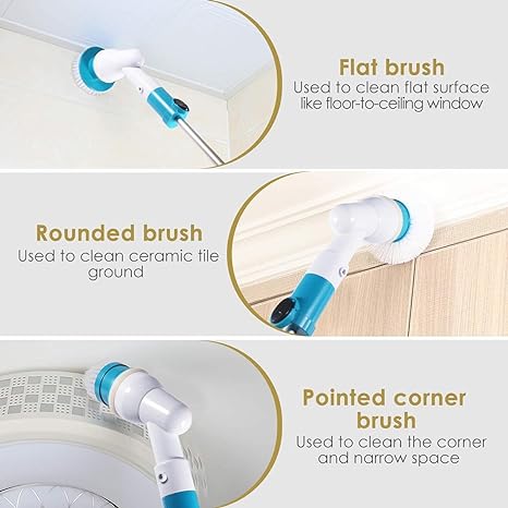 61b_uTO-33L._SX466 Electric Spin Scrubber With 7 Replaceable Brush Head